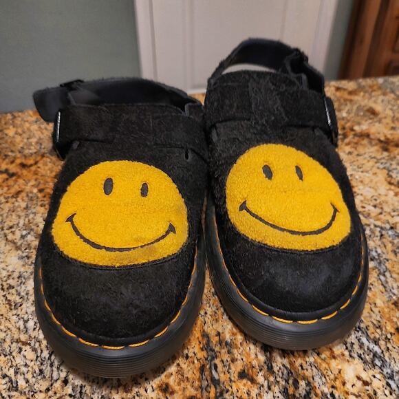 Dr. Martens Jorge Mules Smiley Face Black Mens Sandals Shoes US 12 main image 9